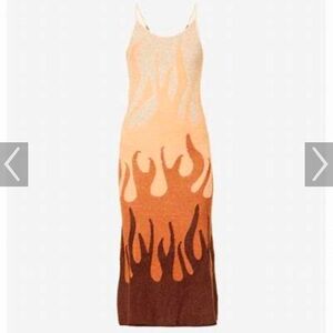 NWT House of Sunny Size 6 Hockney inspired Flame sweater dress